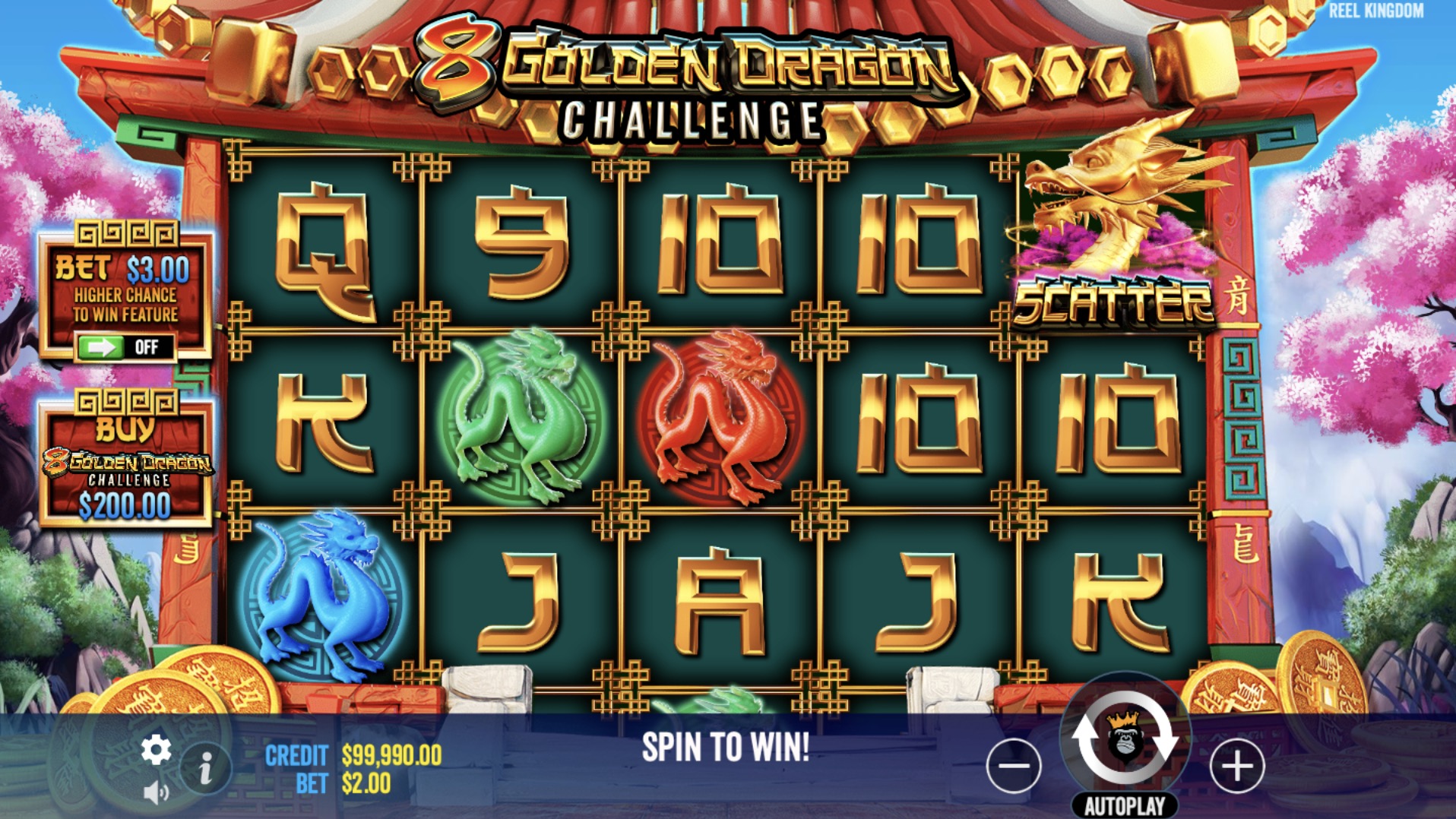     8 Golden Dragons Challenge  Pragmatic Play   Pokerdom